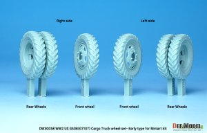 画像5: DEF.MODEL[DW30058]1/35 WWIIアメリカ陸軍G7107(G506)カーゴトラック用自重変形初期型ホイールセット(ミニアート用) (5)