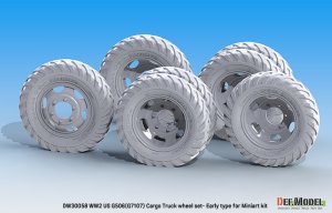 画像10: DEF.MODEL[DW30058]1/35 WWIIアメリカ陸軍G7107(G506)カーゴトラック用自重変形初期型ホイールセット(ミニアート用) (10)