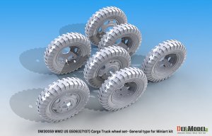 画像10: DEF.MODEL[DW30059]1/35 WWIIアメリカ陸軍G7107(G506)カーゴトラック用自重変形一般型ホイールセット(ミニアート用) (10)