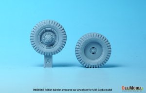 画像4: DEF.MODEL[DW30066]1/35 WWII イギリス陸軍ダイムラー装甲車Mk.1用自重変形タイヤセット(ゲッコーモデル用) (4)