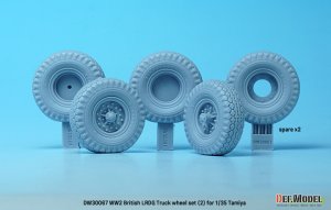 画像3: DEF.MODEL[DW30067]1/35 WWIIイギリスL.R.D.Gコマンドカー用自重変形タイヤセット(2)(タミヤ用) (3)