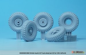 画像3: DEF.MODEL[DW30069]1/35 WWIIイギリス陸軍オースチンK2トラック用自重変形タイヤセット(2)(エアフィックス用) (3)