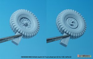 画像11: DEF.MODEL[DW30069]1/35 WWIIイギリス陸軍オースチンK2トラック用自重変形タイヤセット(2)(エアフィックス用) (11)