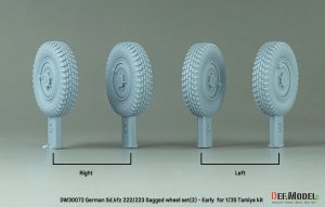画像4: DEF.MODEL[DW30072]1/35 WWII ドイツ Sd.Kfz.222/223 自重変形タイヤセット＃2 初期型(タミヤ用) (4)
