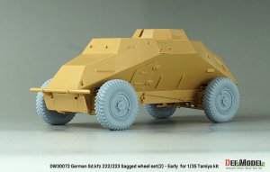 画像5: DEF.MODEL[DW30072]1/35 WWII ドイツ Sd.Kfz.222/223 自重変形タイヤセット＃2 初期型(タミヤ用) (5)