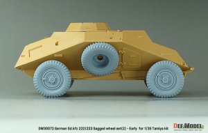 画像9: DEF.MODEL[DW30072]1/35 WWII ドイツ Sd.Kfz.222/223 自重変形タイヤセット＃2 初期型(タミヤ用) (9)