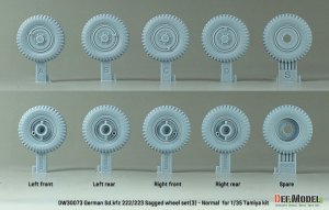 画像3: DEF.MODEL[DW30073]1/35 WWII ドイツ Sd.Kfz.222/223 自重変形タイヤセット＃3 通常型(タミヤ用) (3)