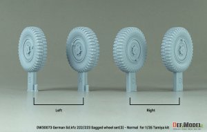 画像4: DEF.MODEL[DW30073]1/35 WWII ドイツ Sd.Kfz.222/223 自重変形タイヤセット＃3 通常型(タミヤ用) (4)
