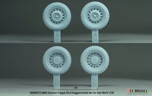 画像3: DEF.MODEL[DW30075]1/35 WWII ドイツ トリッペルSG.6水陸両用車 自重変形タイヤセット(ダスヴェルク用) (3)