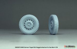 画像4: DEF.MODEL[DW30075]1/35 WWII ドイツ トリッペルSG.6水陸両用車 自重変形タイヤセット(ダスヴェルク用) (4)