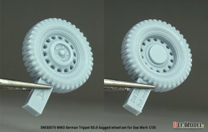 画像5: DEF.MODEL[DW30075]1/35 WWII ドイツ トリッペルSG.6水陸両用車 自重変形タイヤセット(ダスヴェルク用) (5)
