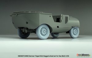 画像8: DEF.MODEL[DW30075]1/35 WWII ドイツ トリッペルSG.6水陸両用車 自重変形タイヤセット(ダスヴェルク用) (8)