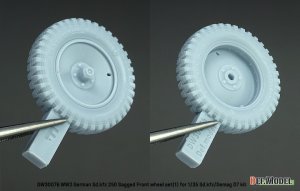 画像4: DEF.MODEL[DW30076]1/35 WWII ドイツ Sd.Kfz.250装甲ハーフトラック/デマーグD7 1tハーフトラック 自重変形タイヤセット＃1(汎用) (4)