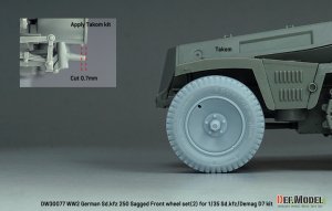 画像5: DEF.MODEL[DW30077]1/35 WWII ドイツ Sd.Kfz.250/デマーグD7 自重変形タイヤセット＃2(汎用) (5)