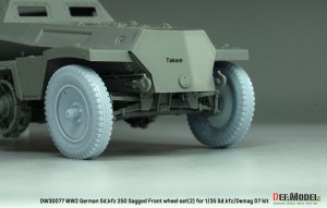 画像6: DEF.MODEL[DW30077]1/35 WWII ドイツ Sd.Kfz.250/デマーグD7 自重変形タイヤセット＃2(汎用) (6)