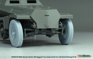 画像6: DEF.MODEL[DW30078]1/35 WWII ドイツ Sd.Kfz.250装甲ハーフトラック/デマーグD7 1tハーフトラック 自重変形タイヤセット＃3(汎用) (6)
