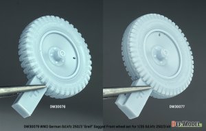 画像4: DEF.MODEL[DW30079]1/35 WWII ドイツ Sd.Kfz.250/3グライフ 自重変形タイヤセット(汎用) (4)