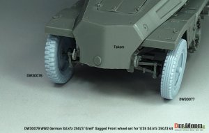 画像6: DEF.MODEL[DW30079]1/35 WWII ドイツ Sd.Kfz.250/3グライフ 自重変形タイヤセット(汎用) (6)