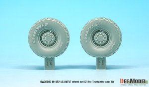 画像4: DEF.MODEL[DW35080]1/35 現用米 M1082 トレーラー 自重変形タイヤ 2(グッドイヤー)(トラペ用) (4)
