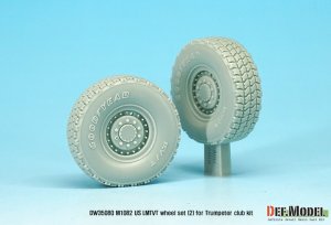 画像3: DEF.MODEL[DW35080]1/35 現用米 M1082 トレーラー 自重変形タイヤ 2(グッドイヤー)(トラペ用) (3)