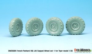 画像4: DEF.MODEL[DW35084]1/35 現用仏 パナールVBL 軽装甲機動車 自重変形タイヤ 1(ミシュラン)(タイガーモデル用) (4)