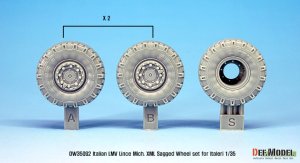 画像4: DEF.MODEL[DW35092]1/35 現用伊 軽装輪装甲車 リンチェ 自重変形タイヤ(イタレリ用) (4)