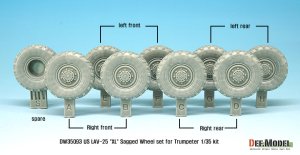 画像12: DEF.MODEL[DW35093]1/35 現用米 LAV-25 "XL" 自重変形タイヤセット(トラペ用) (12)