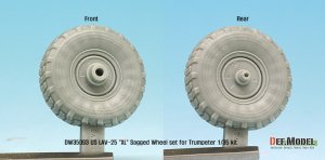 画像9: DEF.MODEL[DW35093]1/35 現用米 LAV-25 "XL" 自重変形タイヤセット(トラペ用) (9)