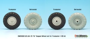 画像7: DEF.MODEL[DW35093]1/35 現用米 LAV-25 "XL" 自重変形タイヤセット(トラペ用) (7)
