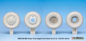 画像2: DEF.MODEL[DW35109]1/35 米 M54A2 カーゴ 自重変形 前輪(2)軍用パターン(AFVクラブ用) (2)