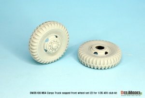 画像4: DEF.MODEL[DW35109]1/35 米 M54A2 カーゴ 自重変形 前輪(2)軍用パターン(AFVクラブ用) (4)