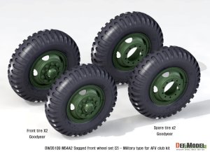 画像8: DEF.MODEL[DW35109]1/35 米 M54A2 カーゴ 自重変形 前輪(2)軍用パターン(AFVクラブ用) (8)