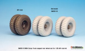 画像8: DEF.MODEL[DW35110]1/35 米 M54A2 カーゴ  自重変形 後輪(AFVクラブ用) (8)