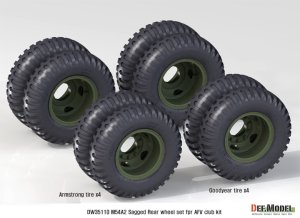 画像9: DEF.MODEL[DW35110]1/35 米 M54A2 カーゴ  自重変形 後輪(AFVクラブ用) (9)