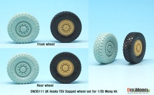 画像7: DEF.MODEL[DW35111]1/35 現用 英 ハスキーTSV 自重変形タイヤセット(モンモデル用) (7)