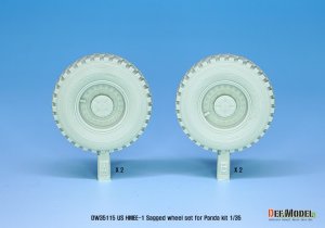 画像2: DEF.MODEL[DW35115]1/35 現用 米 アメリカ陸軍HMEE-1(高機動工兵掘削車)自重変形タイヤセット (パンダホビー用) (2)