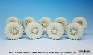 画像10: DEF.MODEL[DW35120]1/35 現用 ロシア連邦軍パーンツィリS-1用自重変形タイヤセット スペアタイヤ付(ズベズダ/モンモデル/トランペッター用) (10)