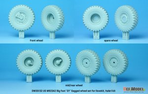 画像10: DEF.MODEL[DW35132]1/35 現用 アメリカ陸軍M923A2「ビックフッド」自重変形ホイールセット グッドイヤータイヤ(イタレリ/アイラブキット用) (10)