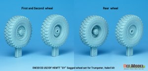 画像9: DEF.MODEL[DW35133]1/35 現用 米/イスラエル アメリカ陸軍/IDF M977HEMTTトラック自重変形ホイールセット グッドイヤータイヤ(イタレリ/トランペッター用) (9)