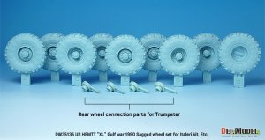 画像4: DEF.MODEL[DW35135]1/35 現用 アメリカ陸軍 M977HEMTTトラック自重変形ホイールセット ミシュランタイヤ(イタレリ用) (4)