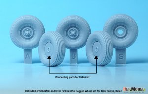 画像4: DEF.MODEL[DW35140]1/35 現用 イギリス陸軍SASピンクパンサー自重変形タイヤセット(タミヤ/イタレリ用) (4)