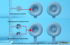 画像5: DEF.MODEL[DW35140]1/35 現用 イギリス陸軍SASピンクパンサー自重変形タイヤセット(タミヤ/イタレリ用) (5)