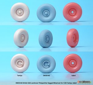 画像13: DEF.MODEL[DW35140]1/35 現用 イギリス陸軍SASピンクパンサー自重変形タイヤセット(タミヤ/イタレリ用) (13)