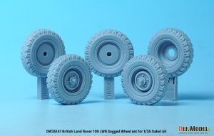 画像4: DEF.MODEL[DW35141]1/35 現用 イギリスランドローバー109LWB 自重変形タイヤセット(イタレリ用) (4)