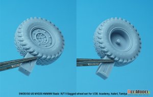 画像12: DEF.MODEL[DW35150]1/35 現用 アメリカ陸軍M1025ハンビー用自重変形タイヤセット(タミヤ/イタレリ/アカデミー用) (12)