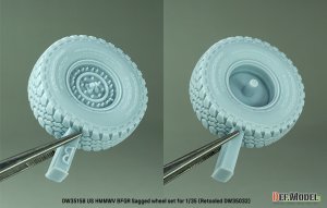 画像6: DEF.MODEL[DW35158]1/35 現用 アメリカ M1151ハンビー 自重変形タイヤセット(各社用 DW35032リニューアル版) (6)