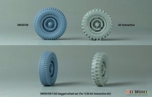 画像11: DEF.MODEL[DW35159]1/35 現用 FJ43小型四輪駆動車 自重変形タイヤセット ブリヂストンタイプ(AKインタラクティブ用) (11)