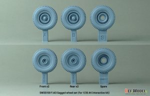 画像3: DEF.MODEL[DW35159]1/35 現用 FJ43小型四輪駆動車 自重変形タイヤセット ブリヂストンタイプ(AKインタラクティブ用) (3)