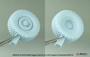 画像6: DEF.MODEL[DW35160]1/35 現用 アメリカ M142ハイマース 自重変形タイヤセット(トランペッター用 DW35112リニューアル版) (6)