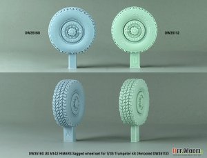 画像7: DEF.MODEL[DW35160]1/35 現用 アメリカ M142ハイマース 自重変形タイヤセット(トランペッター用 DW35112リニューアル版) (7)